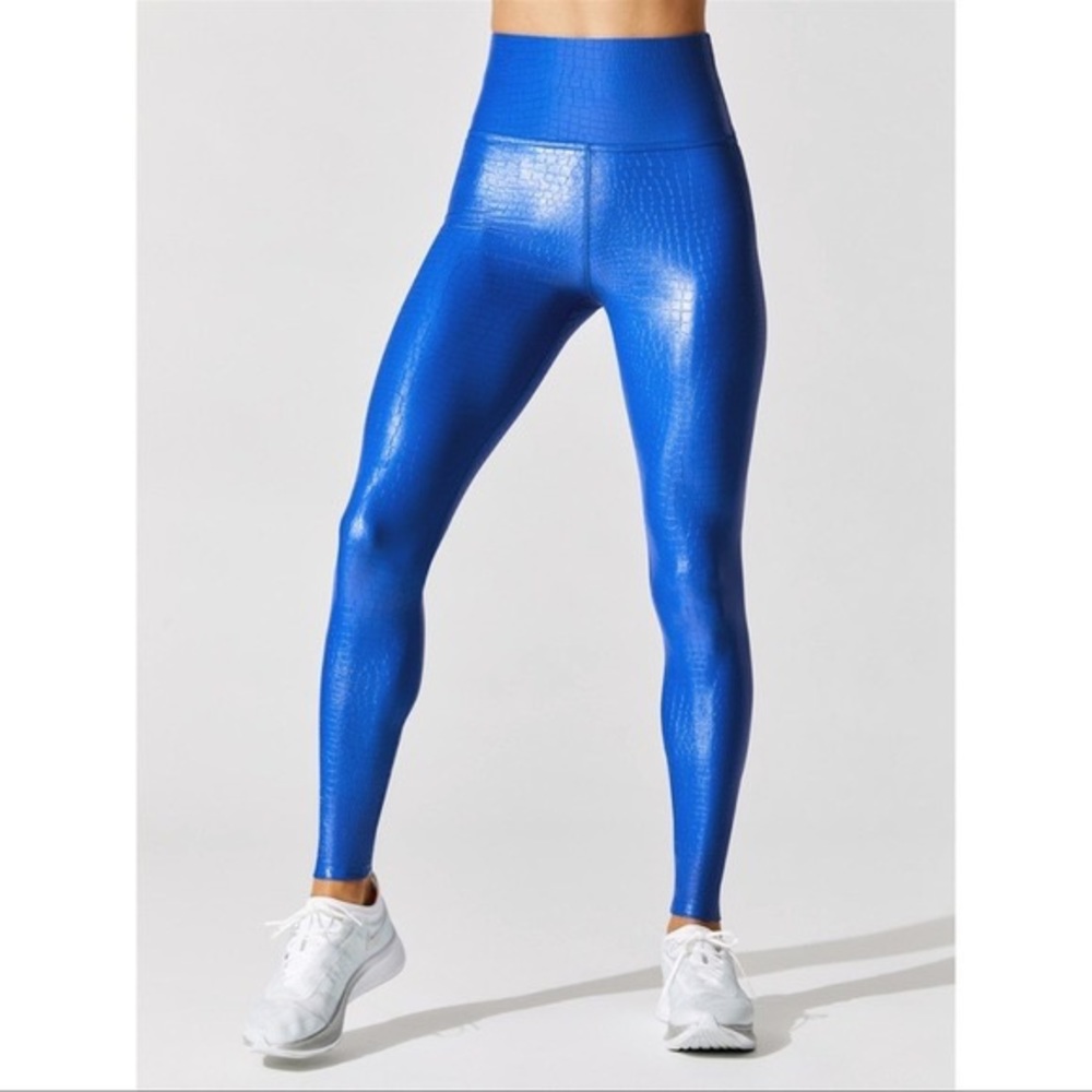 Carbon38 High Rise 7/8 Legging in Crocodile Takara Shine